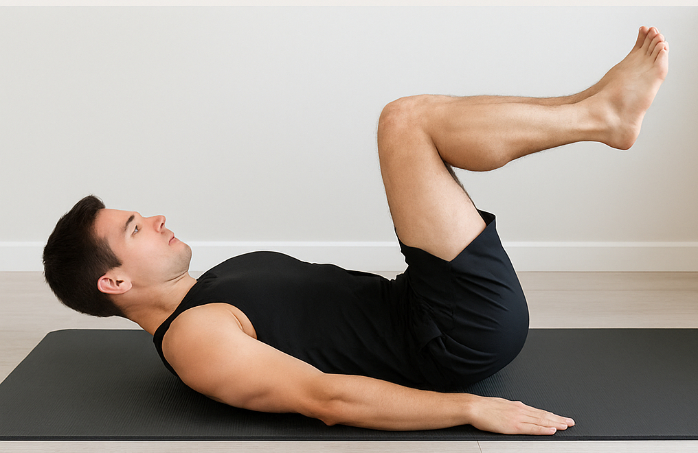 Reverse crunch e leg raise per stimolare la parte bassa del retto addominale