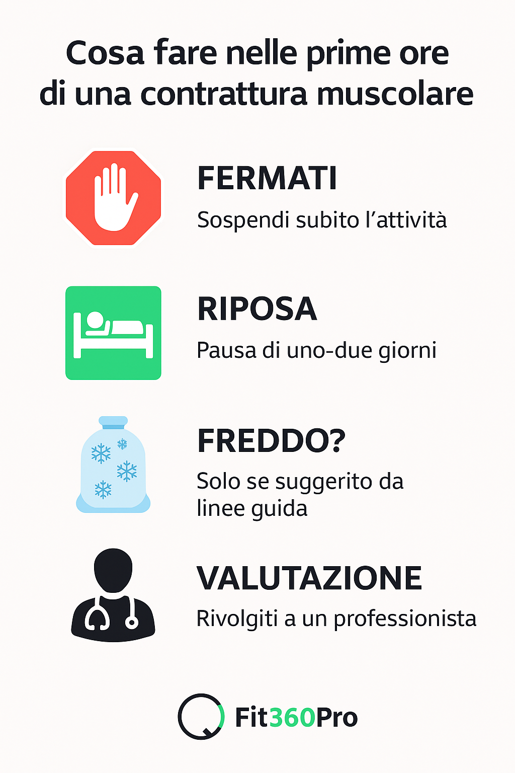 Cosa fare nelle prime ore di una contrattura muscolare – Fit360Pro