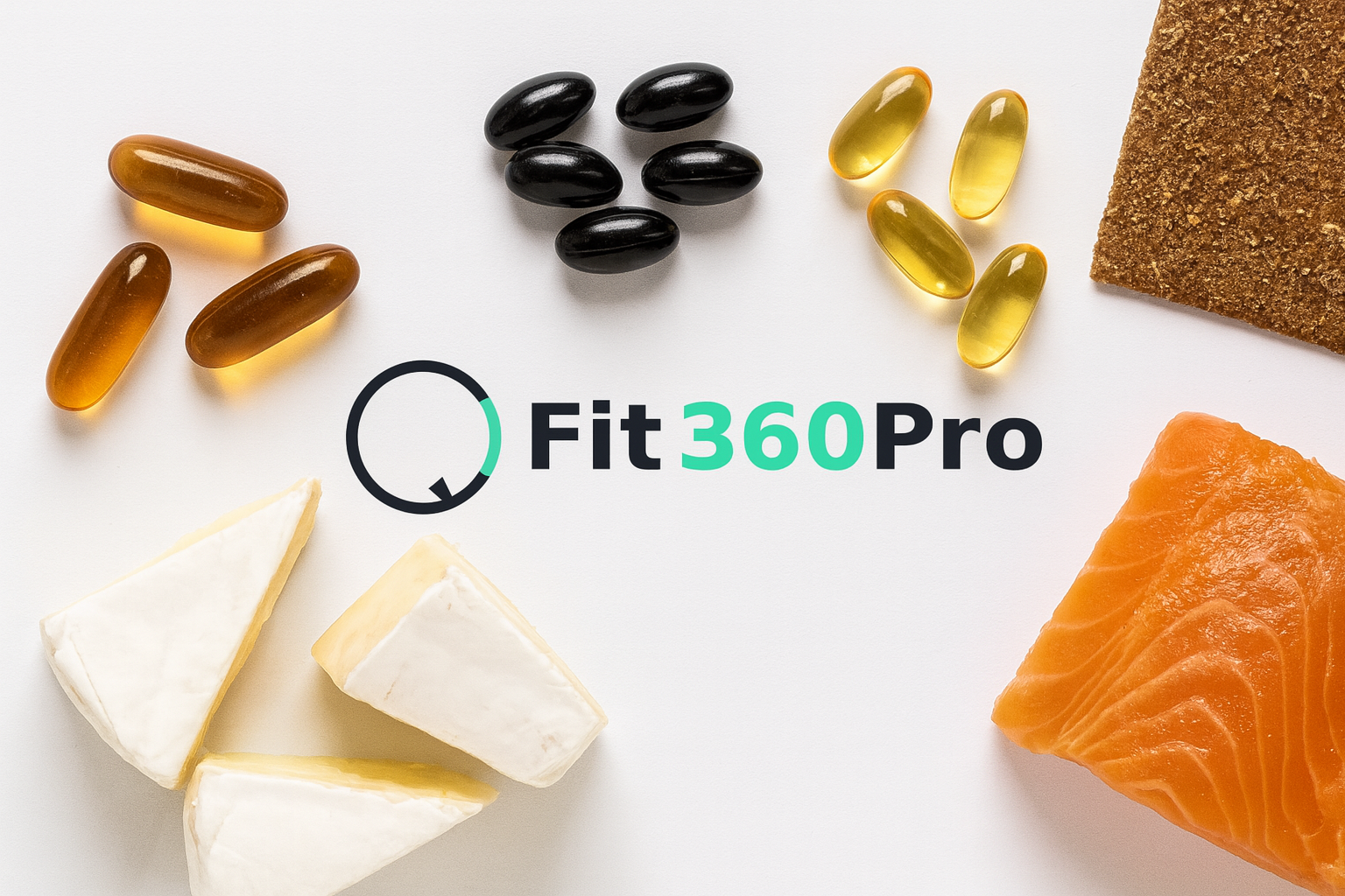 Panoramica visiva degli integratori per il colesterolo con capsule, perle e alimenti funzionali – Fit360Pro