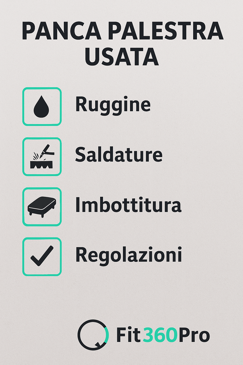 Checklist per valutare una panca palestra usata: ruggine, saldature, imbottitura e regolazioni – Fit360Pro