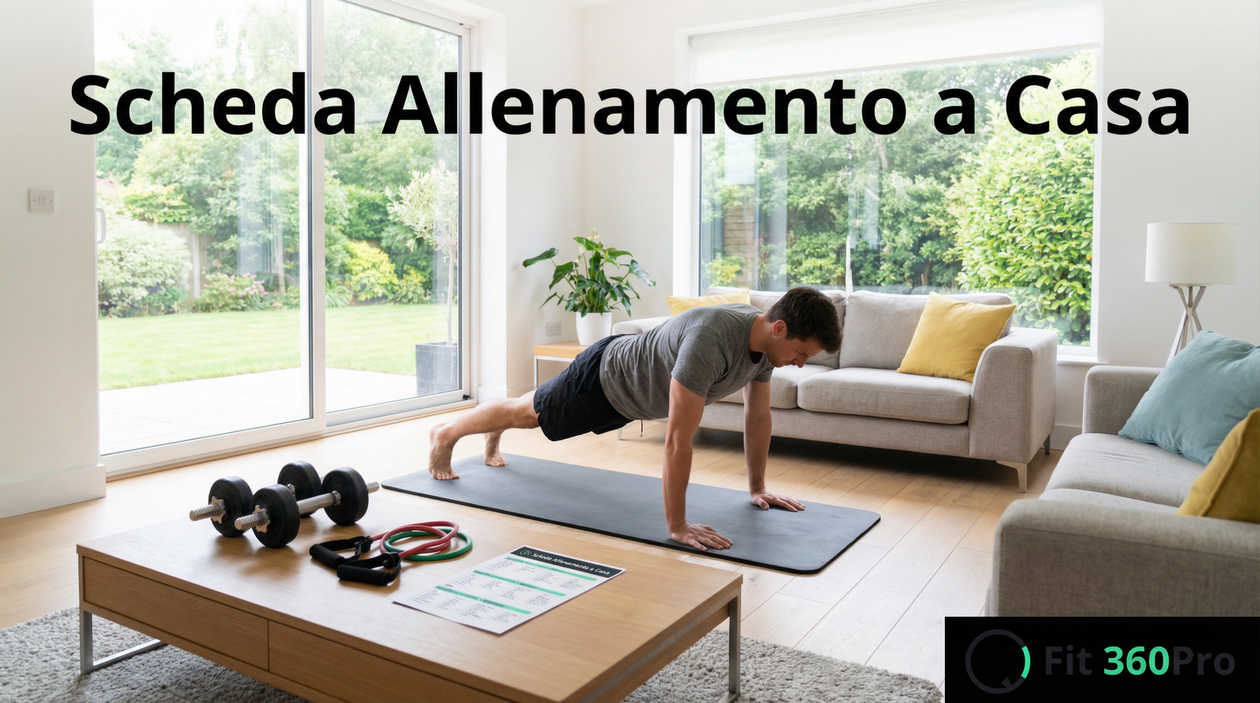 Scheda allenamento a casa – esercizi e programma completo per allenarsi senza attrezzi