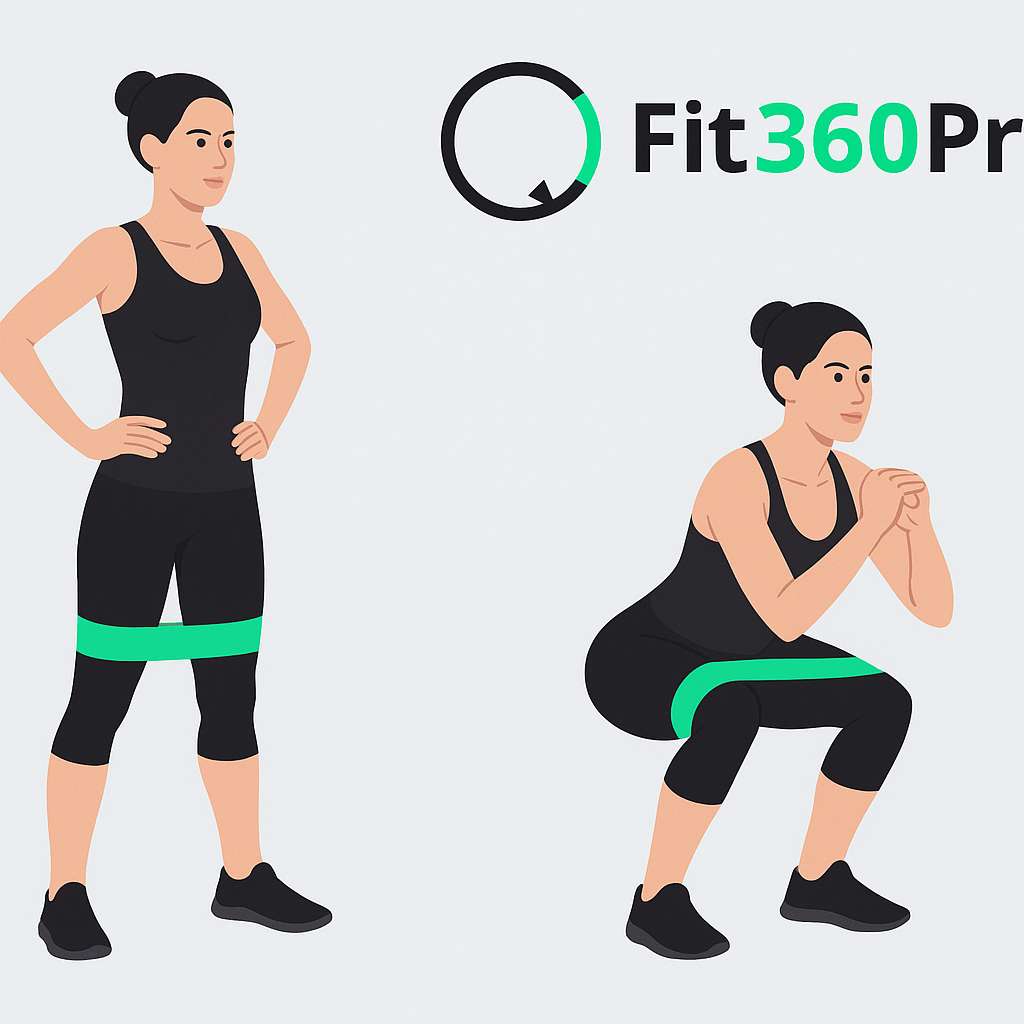 Esercizi gambe con elastico: squat e side walk con banda