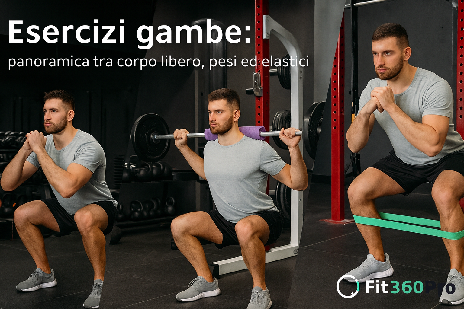 Panoramica esercizi gambe in palestra e a casa – Fit360Pro